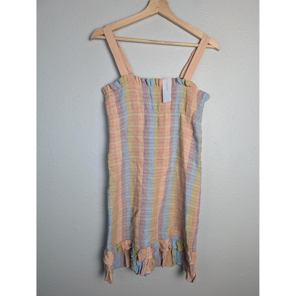 NWT American Eagle Outfitters Dress Womens M Multicolor Sundress Smocked Strappy